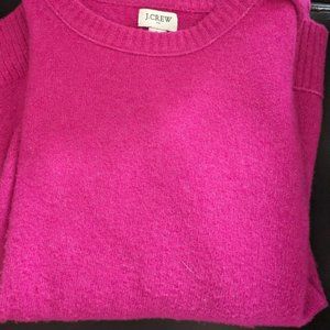J. Crew Pink Soft Sweater Side Slit Crew Neck